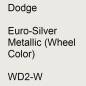 Preview: Dodge, Euro-Silver Metallic (Wheel Color), WD2-W.